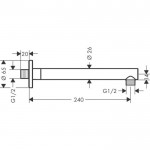 Potinkinis dušo komplektai HANSGROHE Vernis Shape 200 chromas